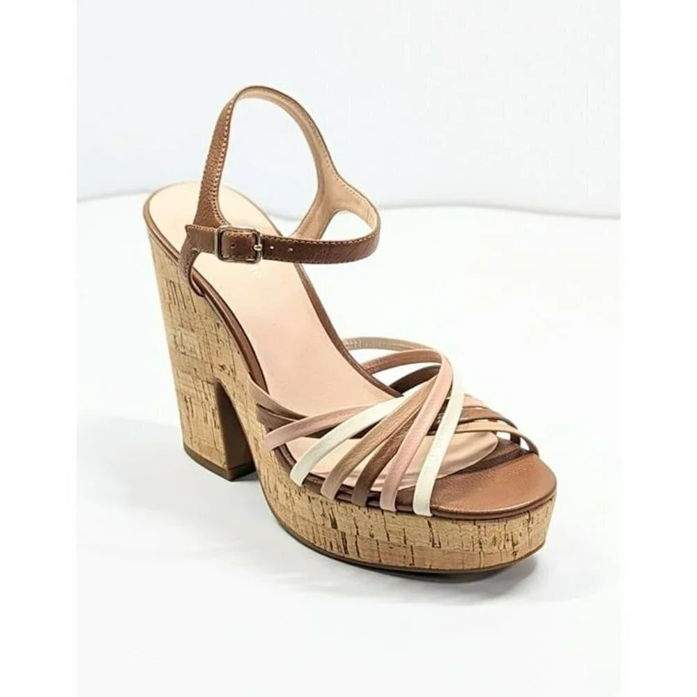 Kate Spade Women's Glow Leather Dressy Platforms Multi Toast Size 7 (MSRP $228) - Picture 2 of 10